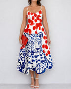Vyla™ Leopard Graphic Print Midi Dress