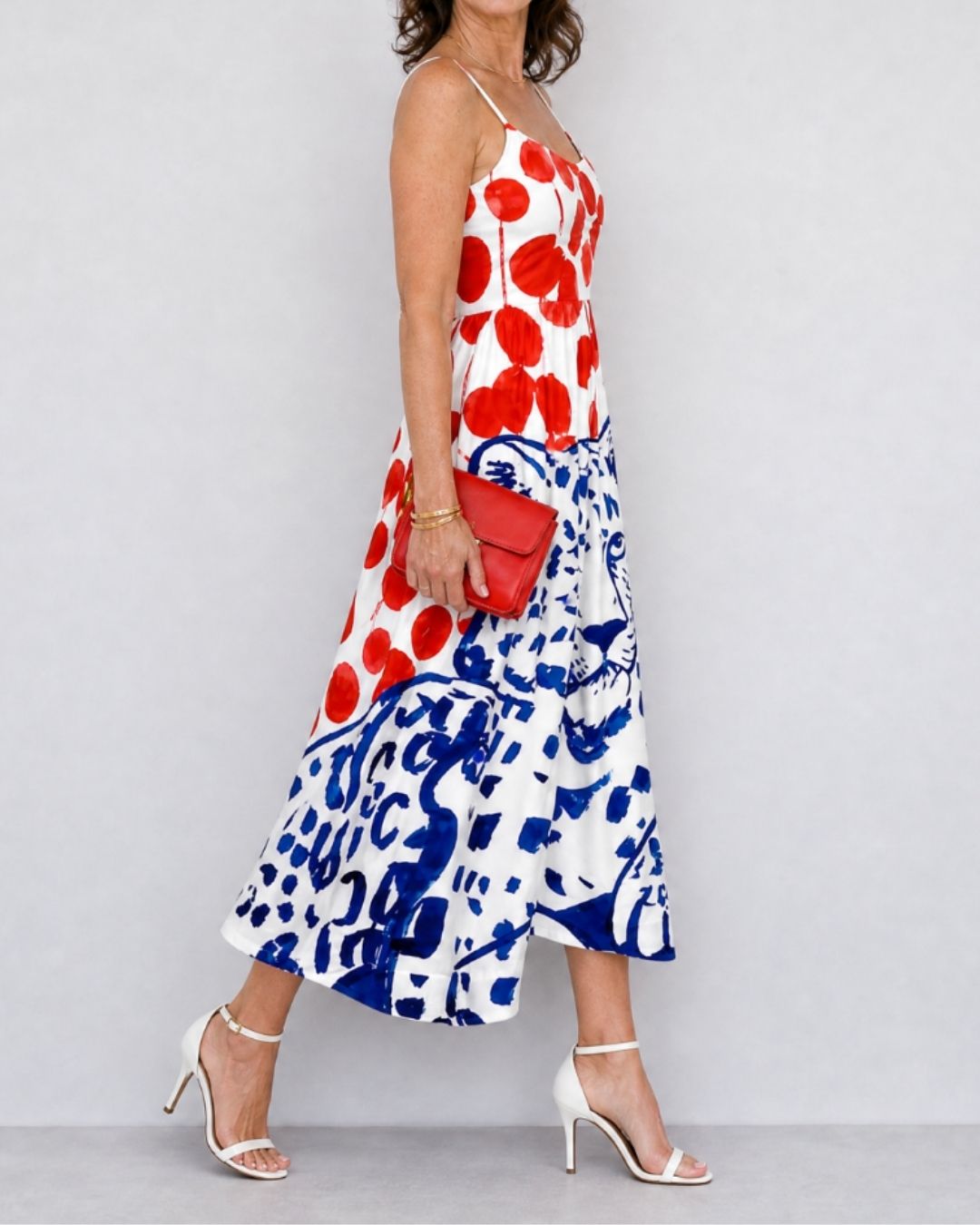 Vyla™ Leopard Graphic Print Midi Dress