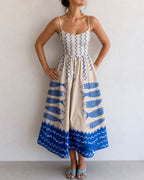 Vyla™ Fish Print Sleeveless Midi Dress