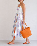 Vyla™ Lobster Print Sleeveless Midi Dress