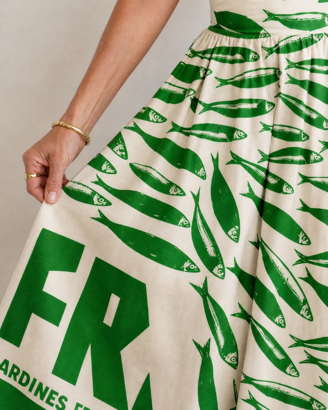 Vyla™ Fish Graphic Print Midi Dress