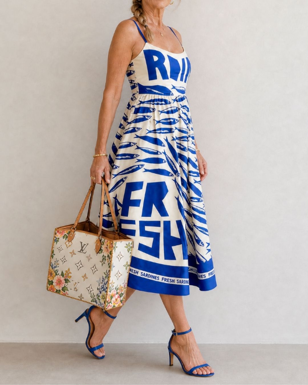 Vyla™ Fish Graphic Print Midi Dress