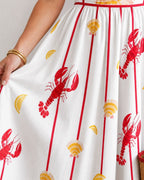 Vyla™ Lobster Shell Print Midi Dress