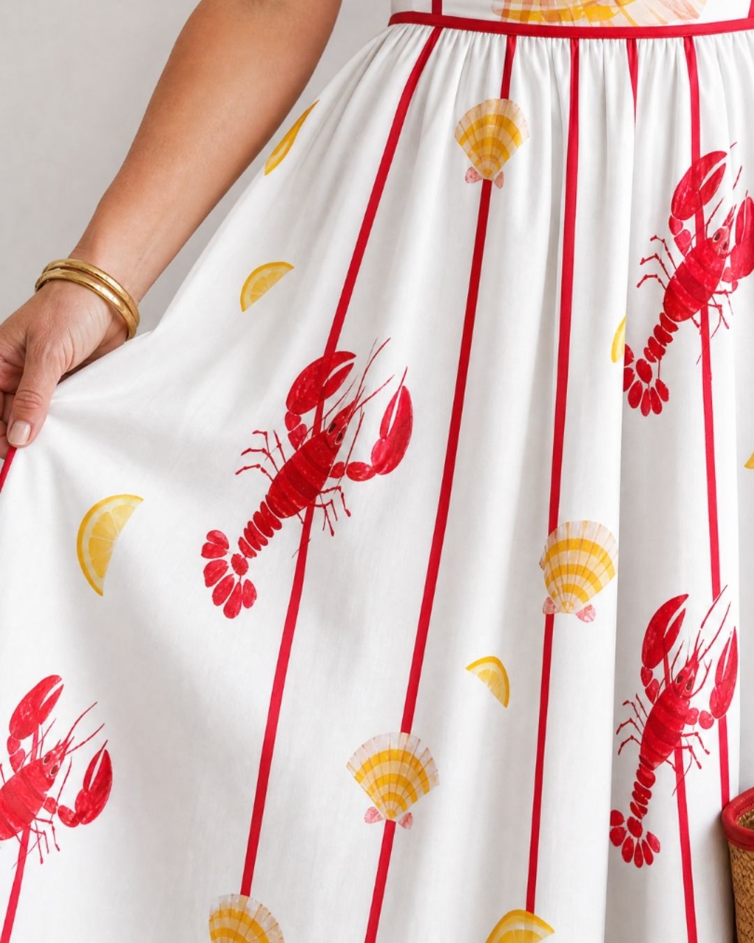 Vyla™ Lobster Shell Print Midi Dress