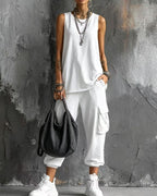 Vyla™ Sleeveless Tank & Cropped Ankle Pants Set