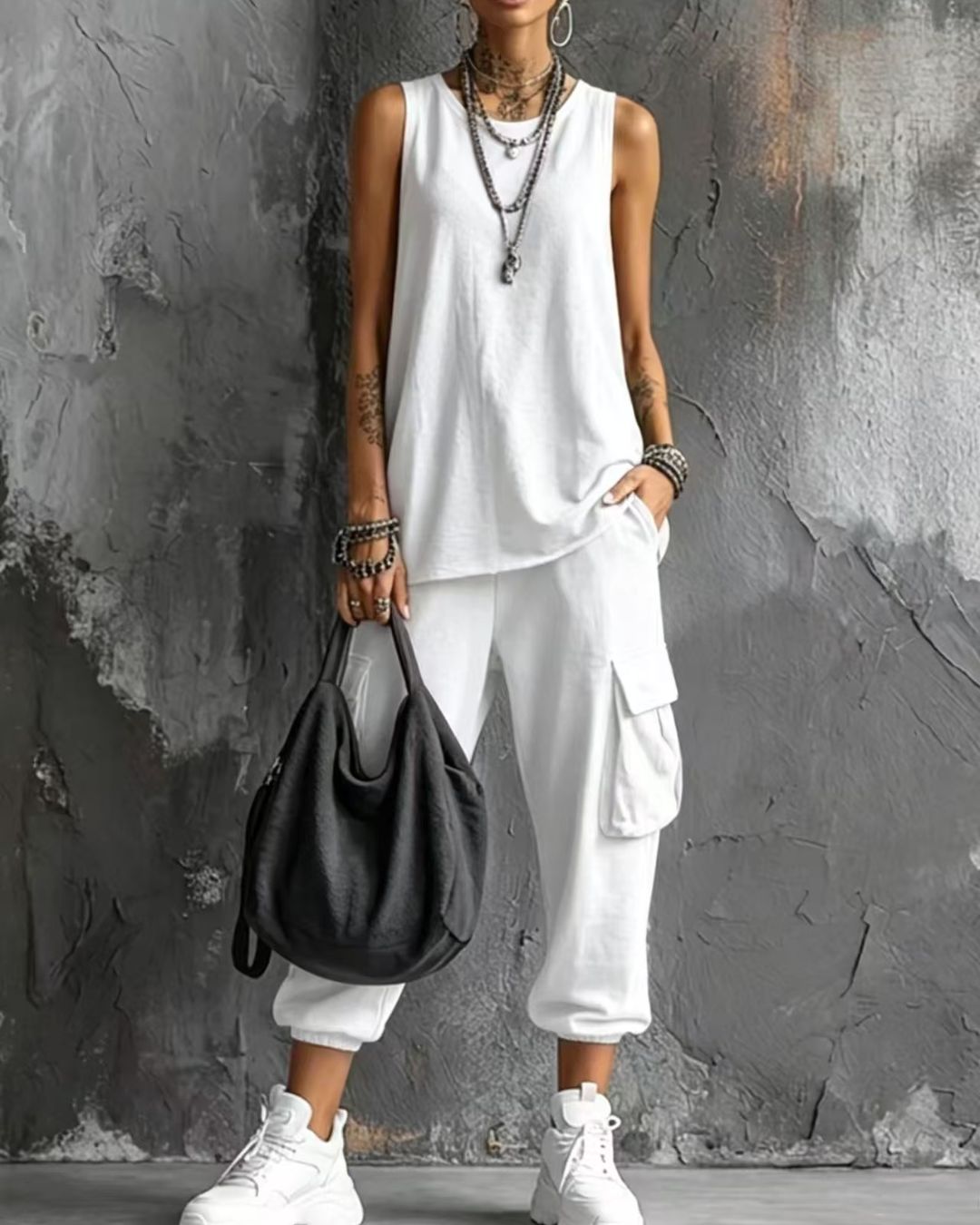 Vyla™ Sleeveless Tank & Cropped Ankle Pants Set
