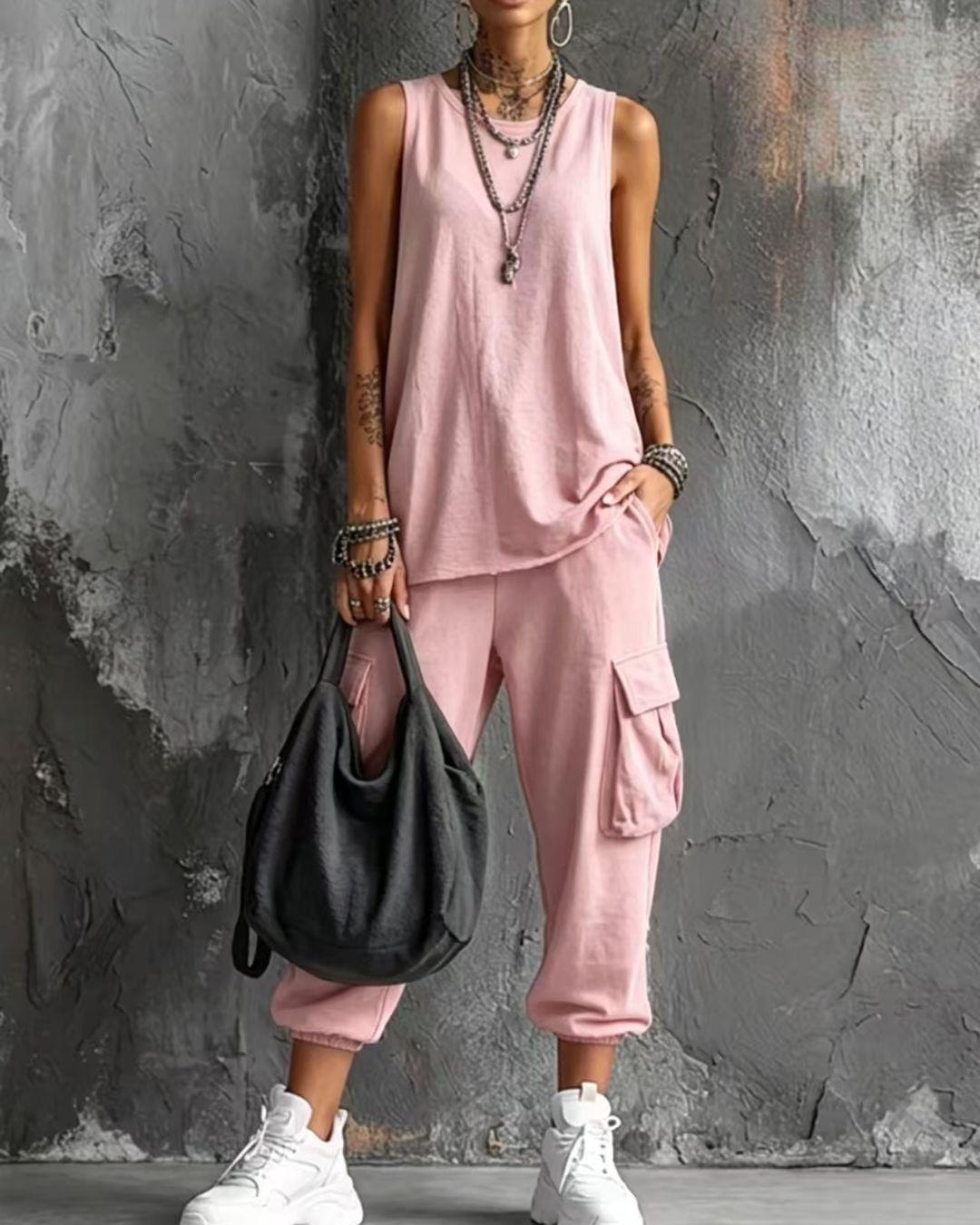 Vyla™ Sleeveless Tank & Cropped Ankle Pants Set