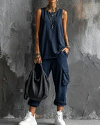 Vyla™ Sleeveless Tank & Cropped Ankle Pants Set