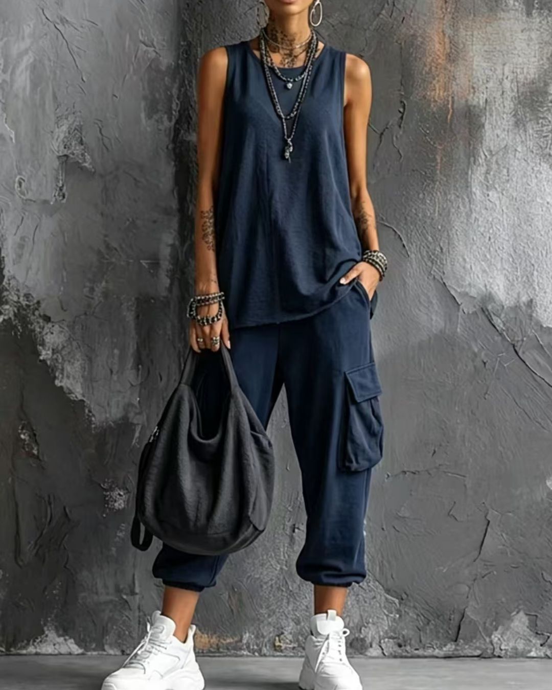 Vyla™ Sleeveless Tank & Cropped Ankle Pants Set