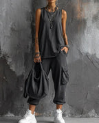 Vyla™ Sleeveless Tank & Cropped Ankle Pants Set