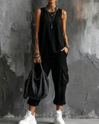Vyla™ Sleeveless Tank & Cropped Ankle Pants Set