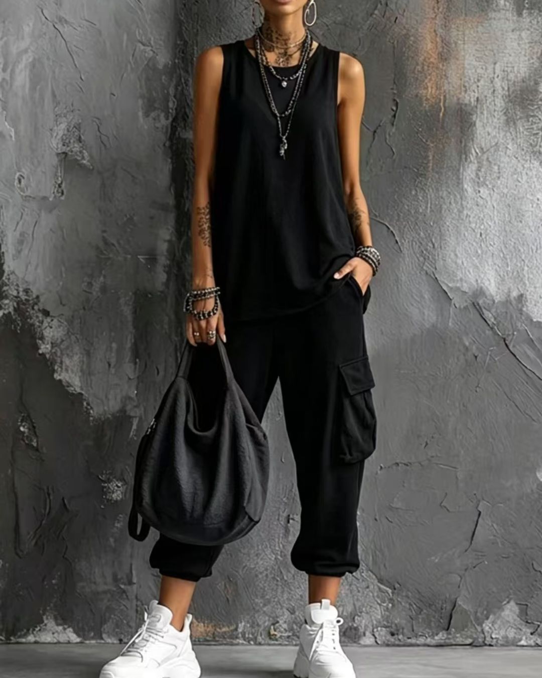 Vyla™ Sleeveless Tank & Cropped Ankle Pants Set