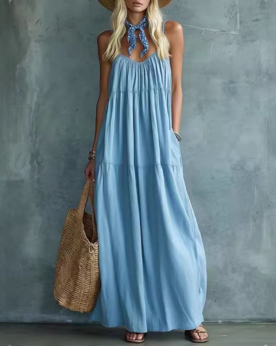 Vyla™ Tiered Maxi Dress Relaxed Fit Flowy Summer Dress