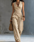 Vyla™ European Chic V-Neck Casual Set