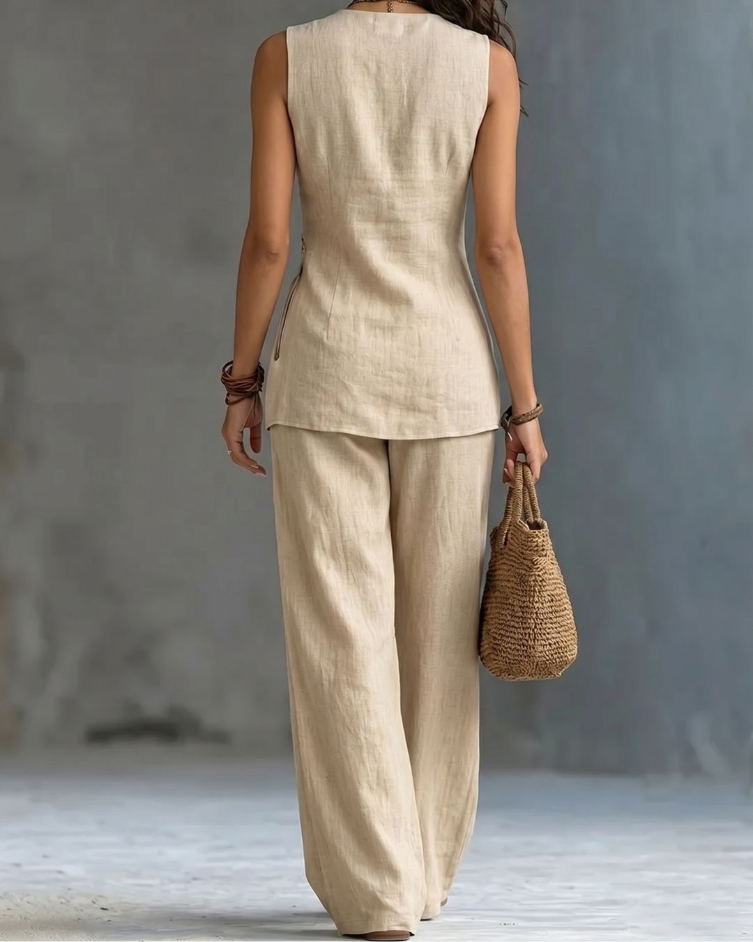 Vyla™ European Chic V-Neck Casual Set