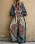 Vyla™ Loose Sleeves Ethnic Printed V-Neck Jumpsuits