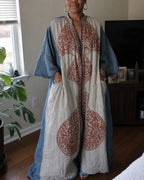 Vyla™ Loose Sleeves Ethnic Printed V-Neck Jumpsuits