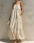 Vyla™ Boho Tiered Maxi Dress Flowy Strappy