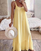 Vyla™ Sleeveless Tie Strap Flowy Maxi Dress