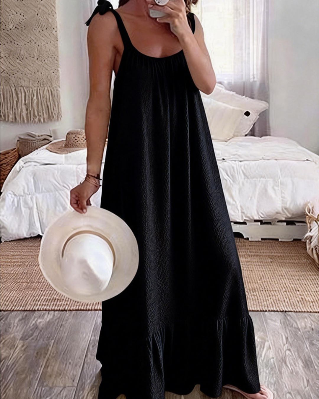 Vyla™ Sleeveless Tie Strap Flowy Maxi Dress