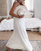 Vyla™ Sleeveless Tie Strap Flowy Maxi Dress