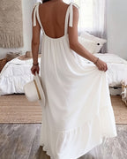Vyla™ Sleeveless Tie Strap Flowy Maxi Dress
