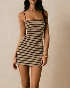 Vyla™ Summer Vacay Striped Slip Dress