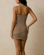 Vyla™ Summer Vacay Striped Slip Dress