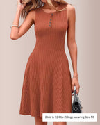 Vyla™ Ribbed Sleeveless A-Line Mini Dress