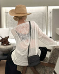 Vyla™ Lace Open-Back Statement Relaxed Fit  Basic Tee