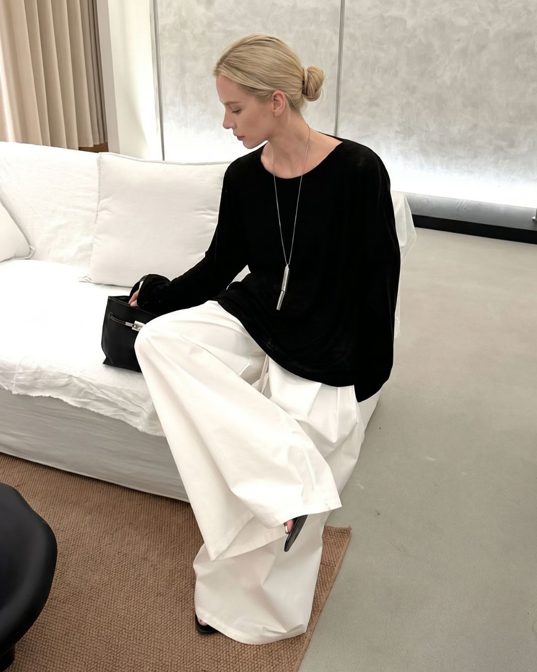 Vyla™ Lace Open-Back Statement Relaxed Fit  Basic Tee