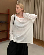 Vyla™ Lace Open-Back Statement Relaxed Fit  Basic Tee