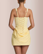 Vyla™ Square Neck Corset Ruched Mini Dress