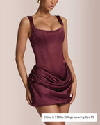 Vyla™ Square Neck Corset Ruched Mini Dress