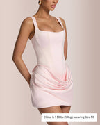 Vyla™ Square Neck Corset Ruched Mini Dress