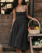 Vyla™ French Vintage Corset Midi Dress