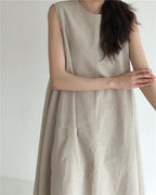 Vyla™ Chic Loose Fit Tank Dress Sleeveless Maxi Dresses