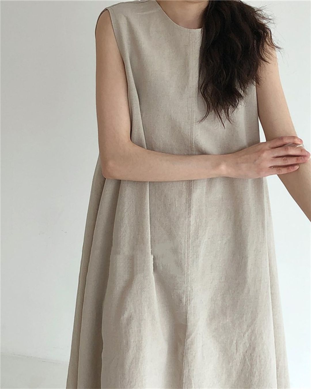 Vyla™ Chic Loose Fit Tank Dress Sleeveless Maxi Dresses