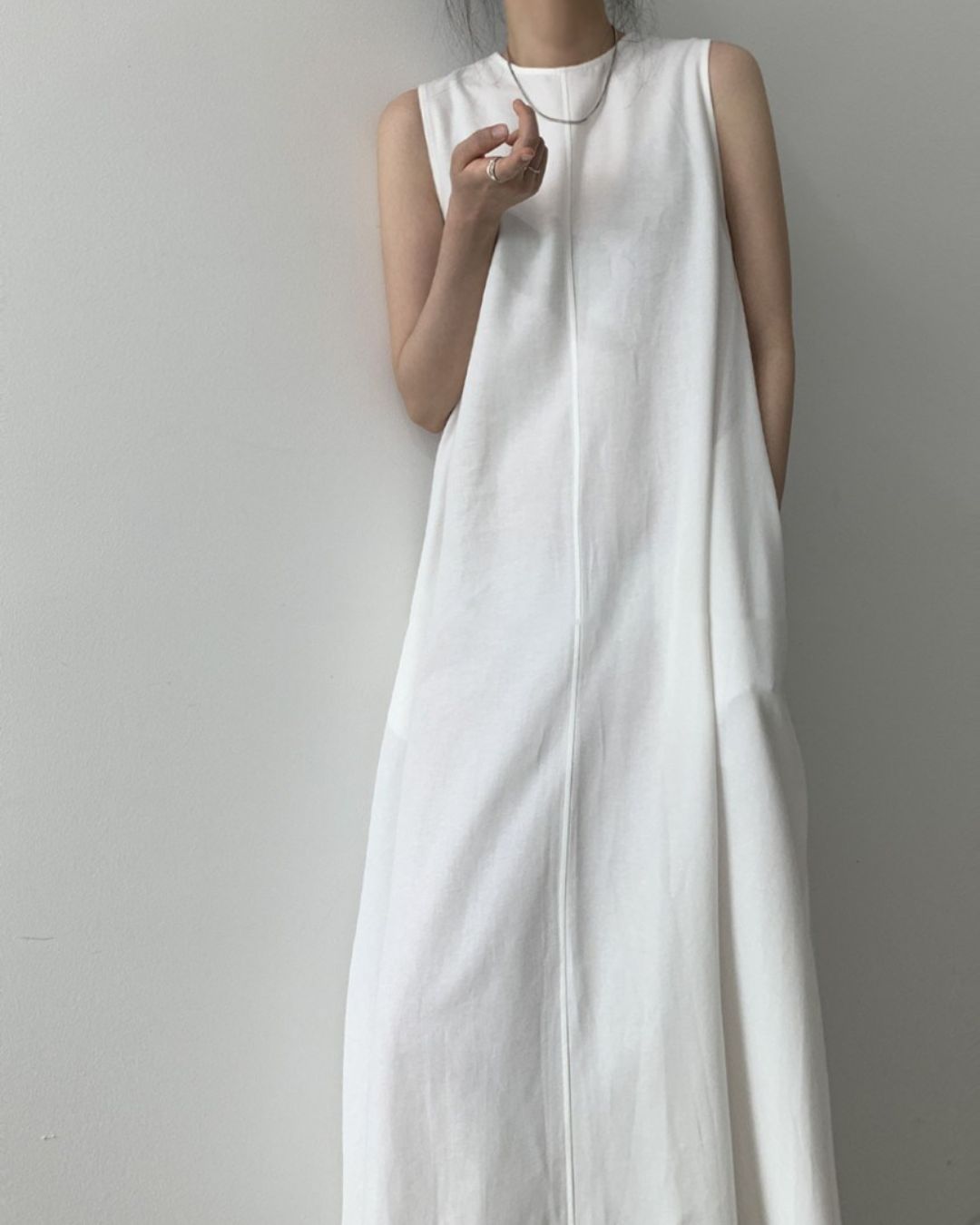 Vyla™ Chic Loose Fit Tank Dress Sleeveless Maxi Dresses