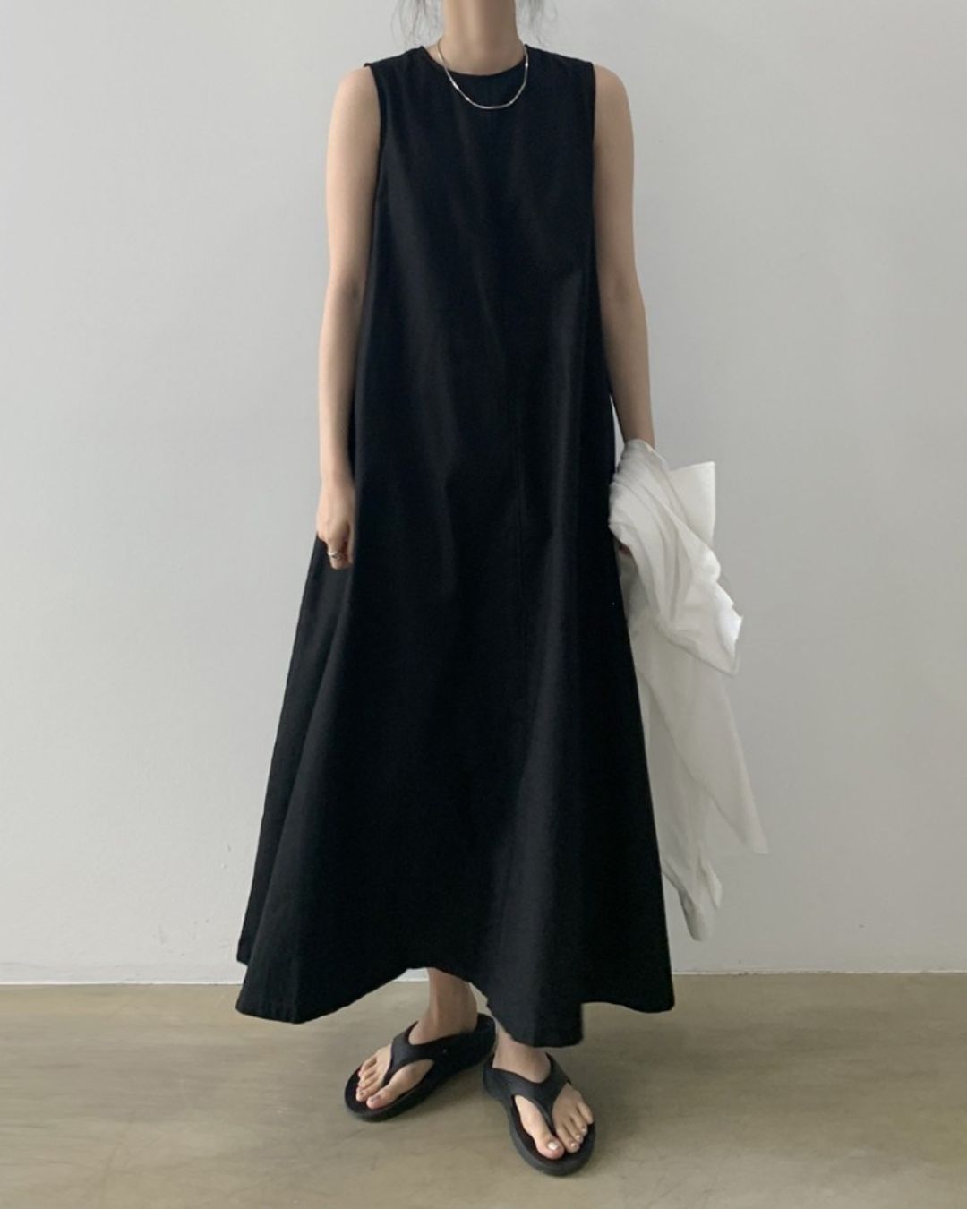 Vyla™ Chic Loose Fit Tank Dress Sleeveless Maxi Dresses