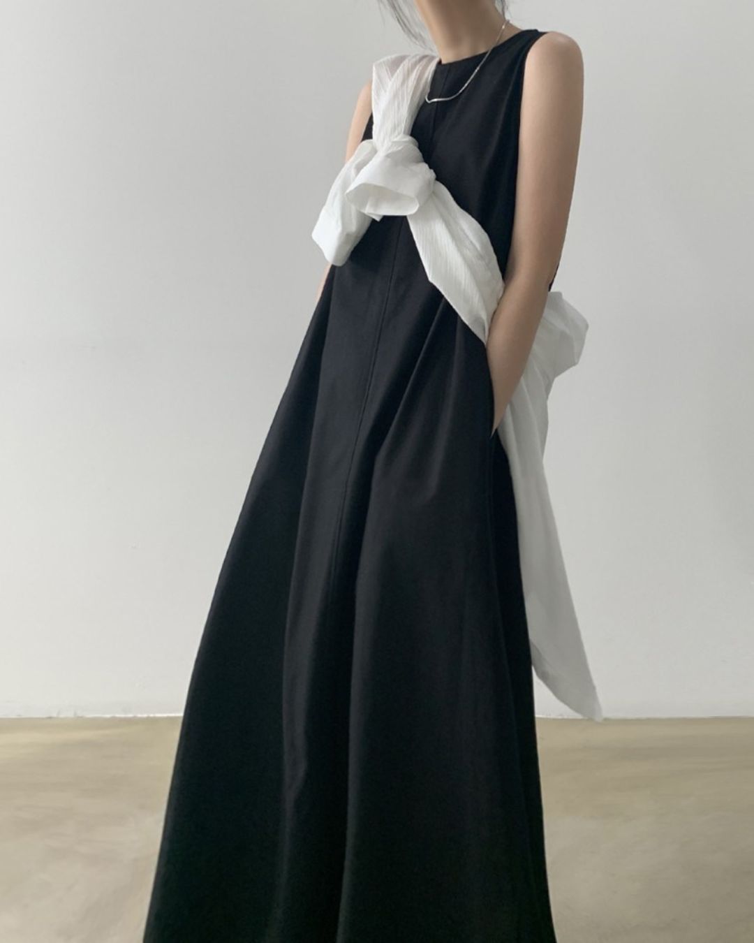 Vyla™ Chic Loose Fit Tank Dress Sleeveless Maxi Dresses