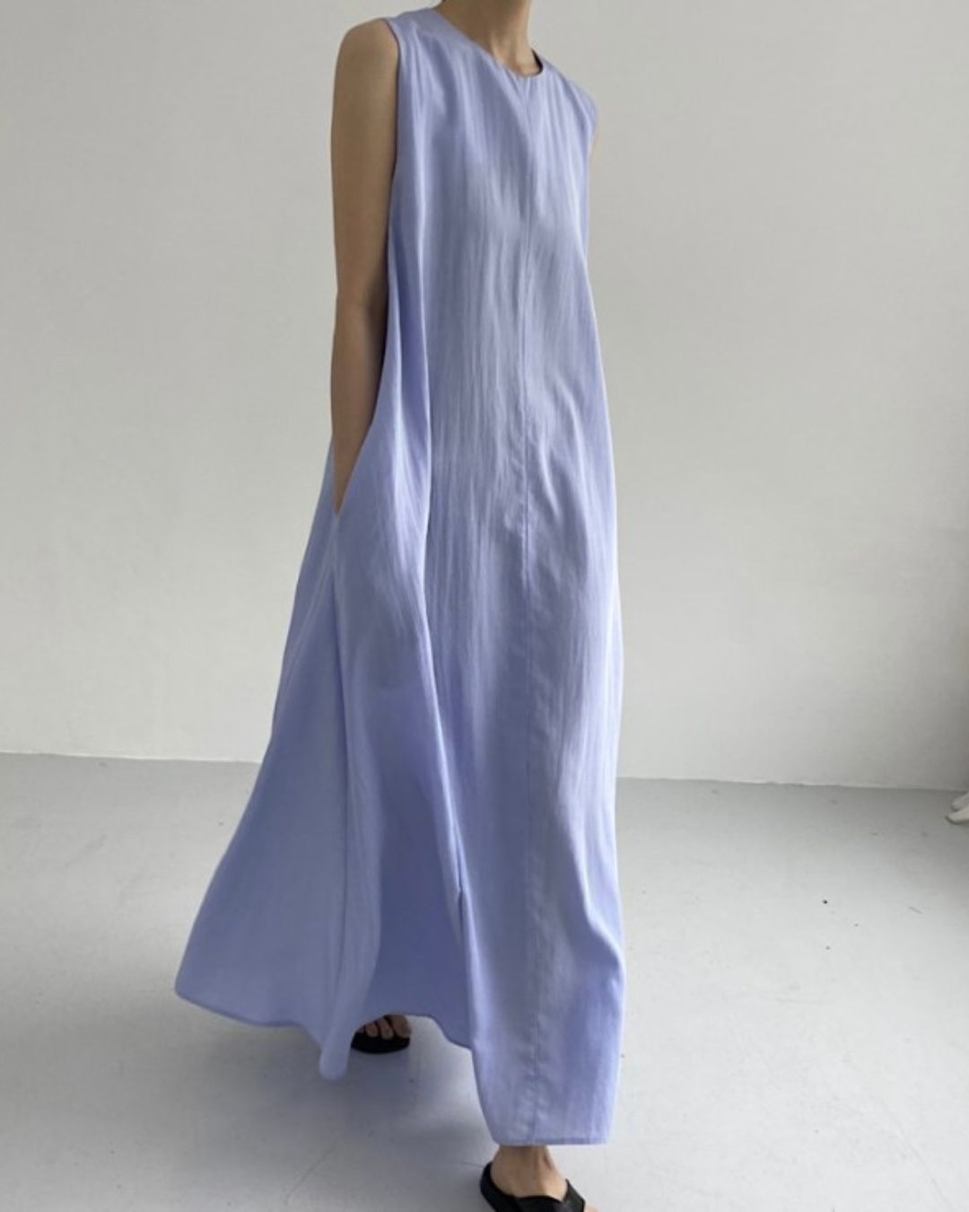 Vyla™ Chic Loose Fit Tank Dress Sleeveless Maxi Dresses
