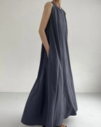 Vyla™ Chic Loose Fit Tank Dress Sleeveless Maxi Dresses