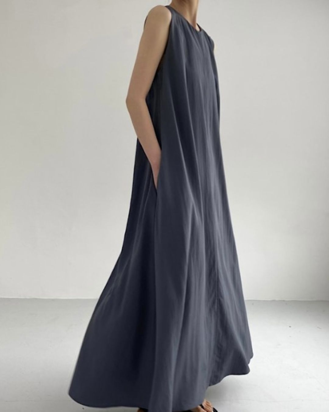 Vyla™ Chic Loose Fit Tank Dress Sleeveless Maxi Dresses