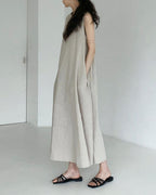 Vyla™ Chic Loose Fit Tank Dress Sleeveless Maxi Dresses