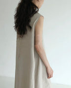 Vyla™ Chic Loose Fit Tank Dress Sleeveless Maxi Dresses