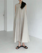 Vyla™ Chic Loose Fit Tank Dress Sleeveless Maxi Dresses
