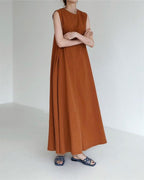 Vyla™ Chic Loose Fit Tank Dress Sleeveless Maxi Dresses