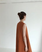 Vyla™ Chic Loose Fit Tank Dress Sleeveless Maxi Dresses