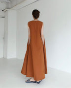 Vyla™ Chic Loose Fit Tank Dress Sleeveless Maxi Dresses